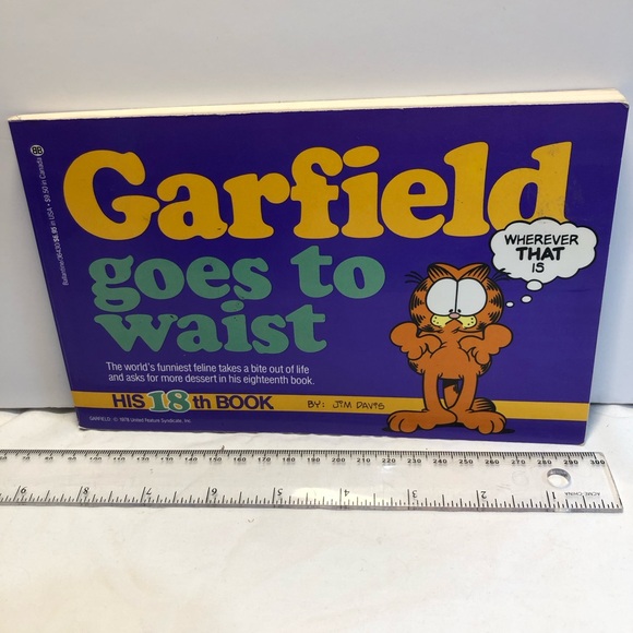 Garfield goes to Waist his 18th book 1990 Jim Davis - Picture 3 of 9